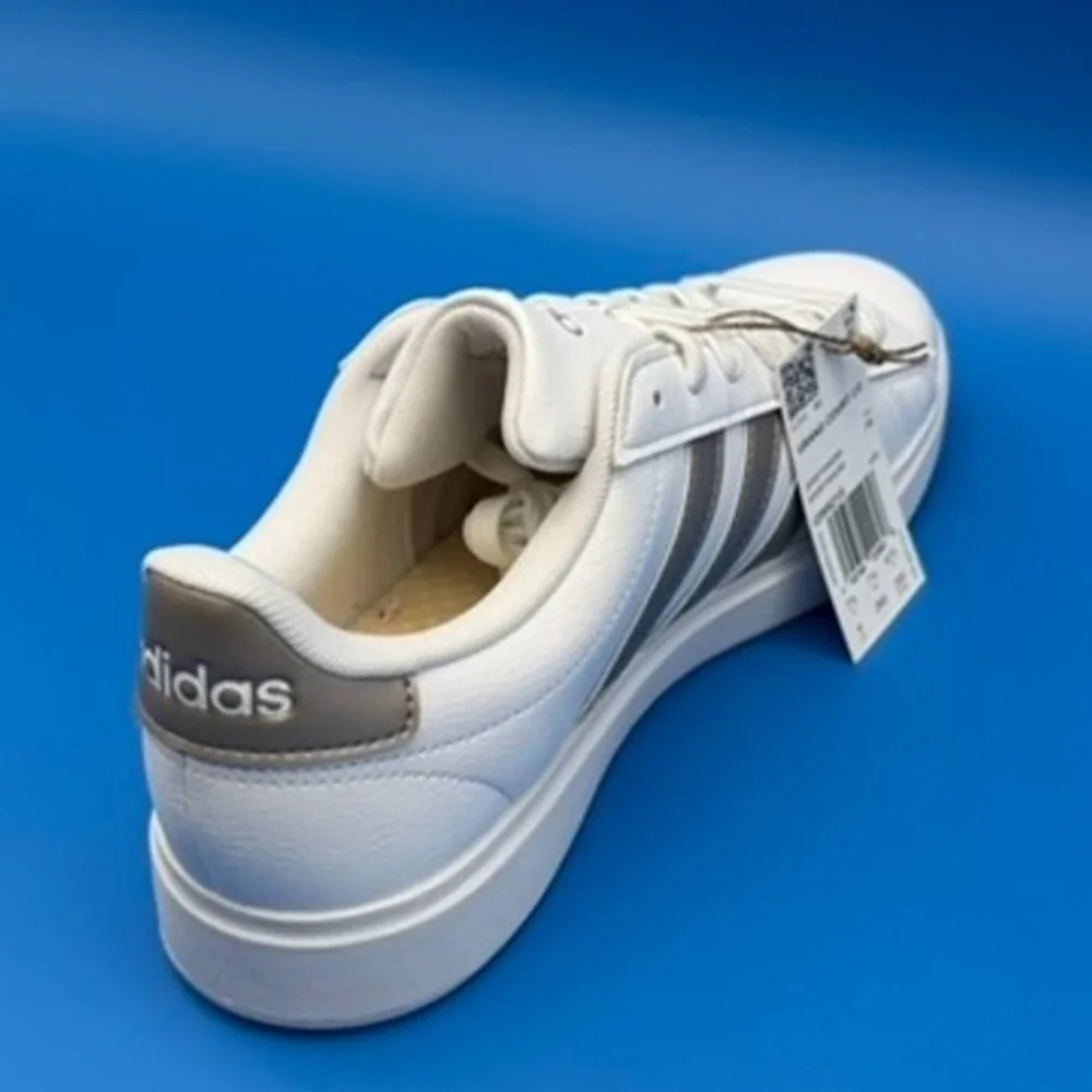 Adidas Grand Court 2.0 White Silver GW9215 Size 9W
